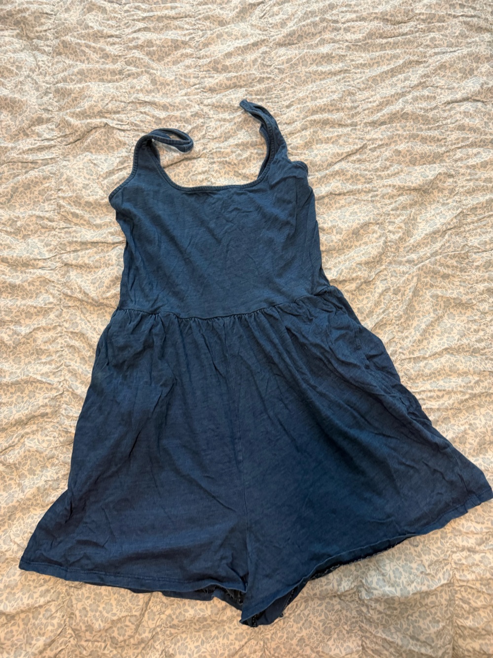 Blue Sleeveless Scoop-Neck Women’s Romper